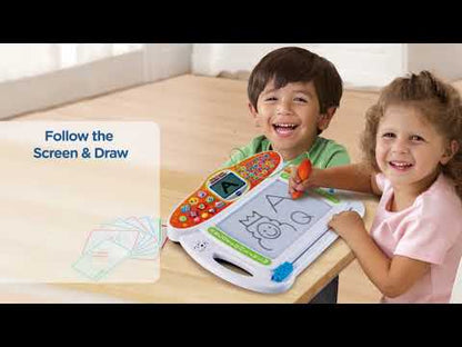 VTech Write and Learn Creative Center, White | Interactive Writing & Drawing Learning Board with Smart Stylus, 70+ Letters & Objects, Step-by-Step Tracing, Educational Toy for Kids