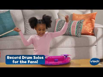 VTech KidiStar Drum Pad, Pink | Kids Electronic Drum Set with Bluetooth, Light-Up Drum Pads, Rhythm Games, Recording Function & Built-in Music Tracks | Interactive Musical Toy