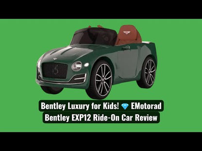 EMotorad Formula Fun BENTLEY EXP12 Ride-On Car for Kids – Green Electric Luxury Car
