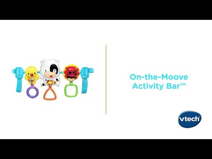 VTech Baby On-The-Moove Activity Bar with Lights, Sounds, Music & Sensory Toys | Stroller, Car Seat & Pushchair Activity Toy