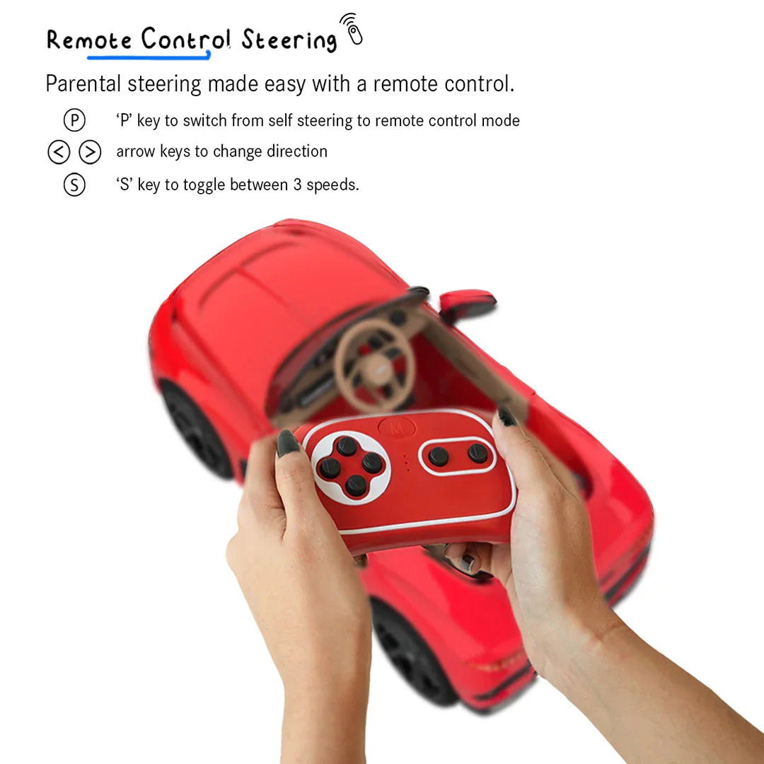 EMotorad Formula Fun BENTLEY BACALAR Toy Car – Red Remote Control Car for Kids 3Y+