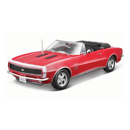 Maisto 1:18 Scale 1967 Chevrolet Camaro SS 396 Convertible Diecast Model – Maroon Collectible Car