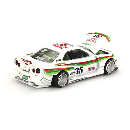 MINI GT 1/64 Nissan Skyline GT-R R34 – TAMIYA x KAIDO HOUSE “The GRASSHOPPER V1” | Diecast Scale Model Car - Jaiman Toys