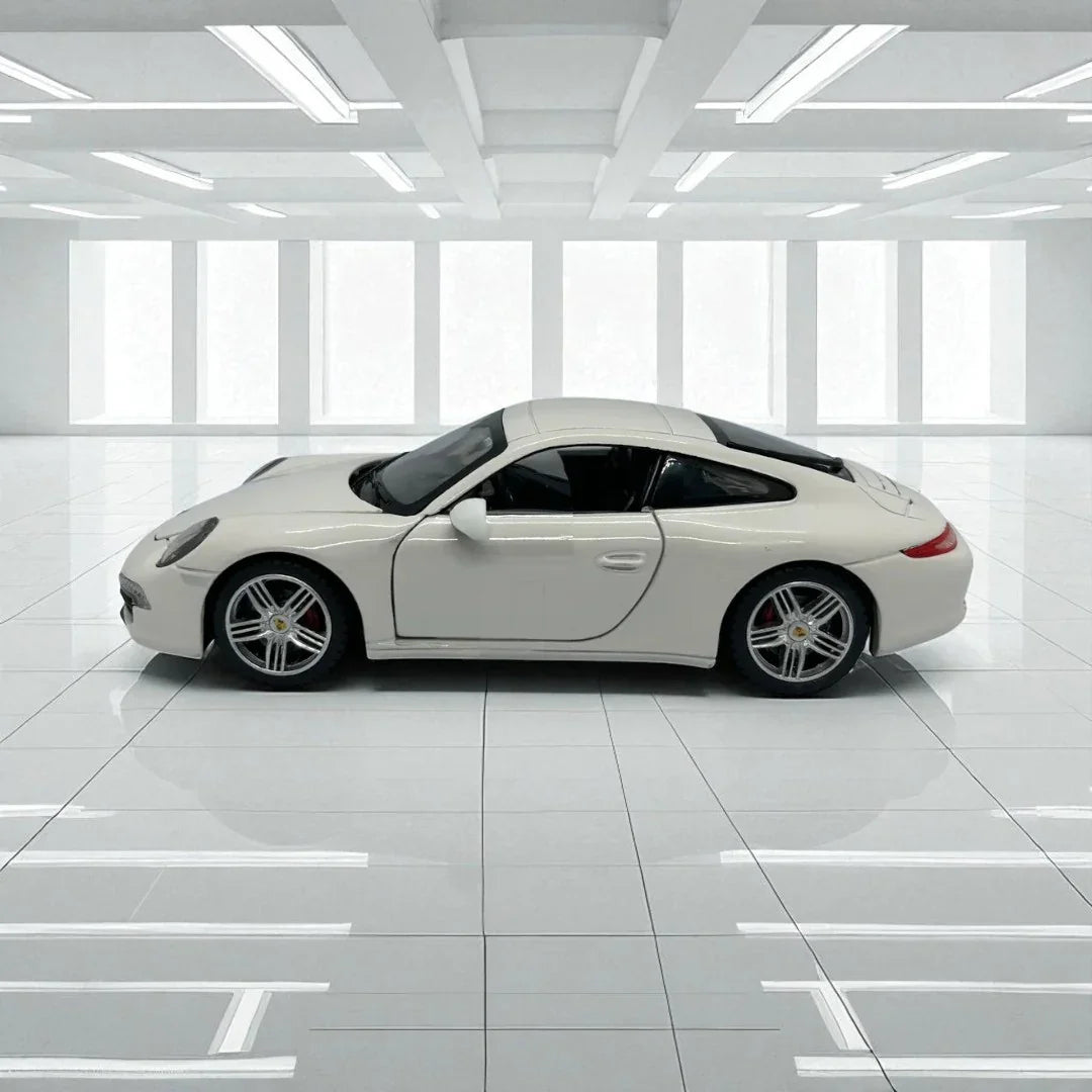 Rastar 1:24 Porsche 911 Carrera S Diecast Model – White | Openable Doors, Premium Collectible Car (56200) - Jaiman Toys