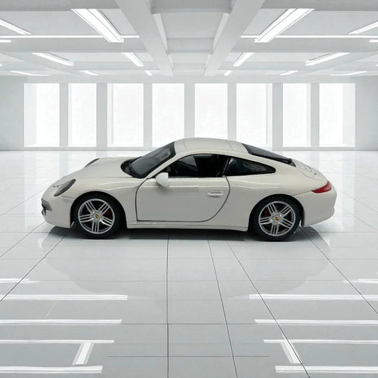 Rastar 1:24 Porsche 911 Carrera S Diecast Model – White | Openable Doors, Premium Collectible Car (56200) - Jaiman Toys