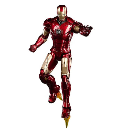Iron Man Mark 3 with Hall of Armor 6-Inch – Hologram Light-Up Display Case | ZD Toys Collector Edition