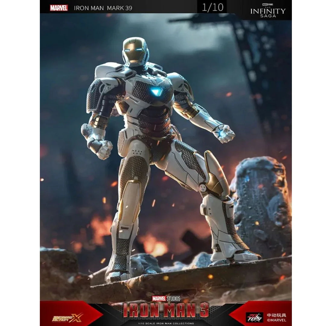 ZD Toys 1/10 Iron Man Mark XXXIX (Mark 39 Gemini) Action Figure – Marvel Studios Collectible - Jaiman Toys