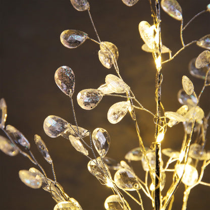 Crystal LED Decorative Tree Light – Warm White Fairy Lights | Tabletop Ornament for Christmas, Home Decor & Festive Displays
