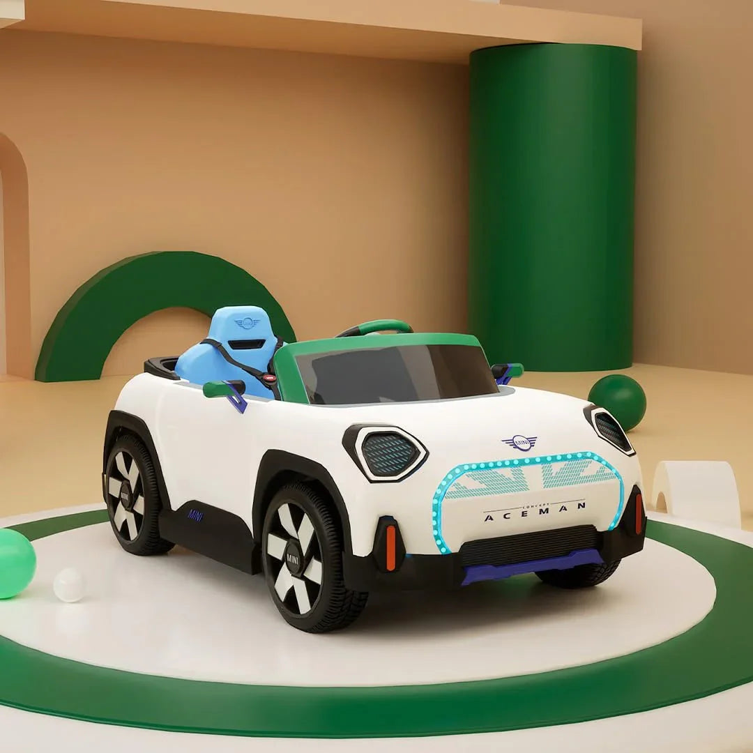 EMotorad Formula Fun MINI Cooper Aceman Ride-On Car for Kids – Battery Operated with Remote Control