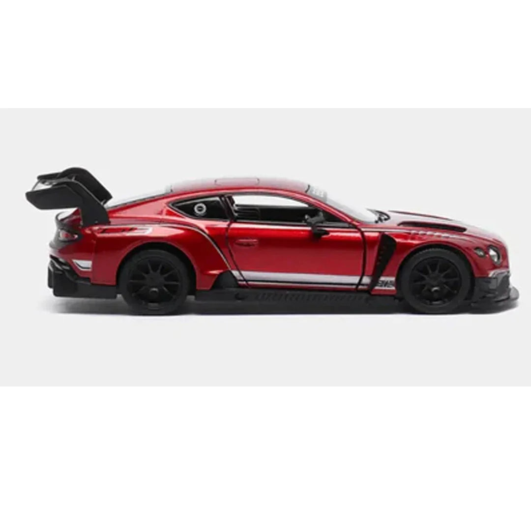 KiNSMART 2018 Bentley Continental GT3 – 1:38 Scale Die-Cast Model Car – Pullback Action Collectible - Red - Jaiman Toys