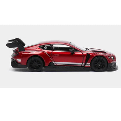 KiNSMART 2018 Bentley Continental GT3 – 1:38 Scale Die-Cast Model Car – Pullback Action Collectible - Red - Jaiman Toys