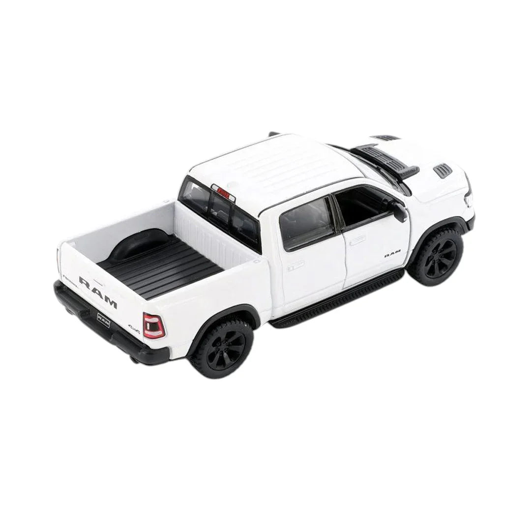 KiNSMART KT5413W 2019 Dodge Ram Pick Up Truck, Black – 1:46 Scale Die-Cast Model Toy Car - White - Jaiman Toys