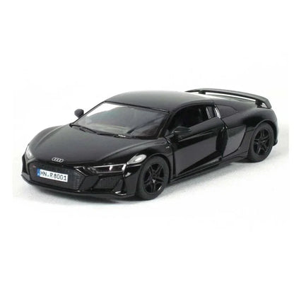 KiNSMART 2020 Audi R8 Coupe – 1:36 Scale Die-Cast Model Car Set – 5-Inch Pullback Toy Cars - Black - Jaiman Toys