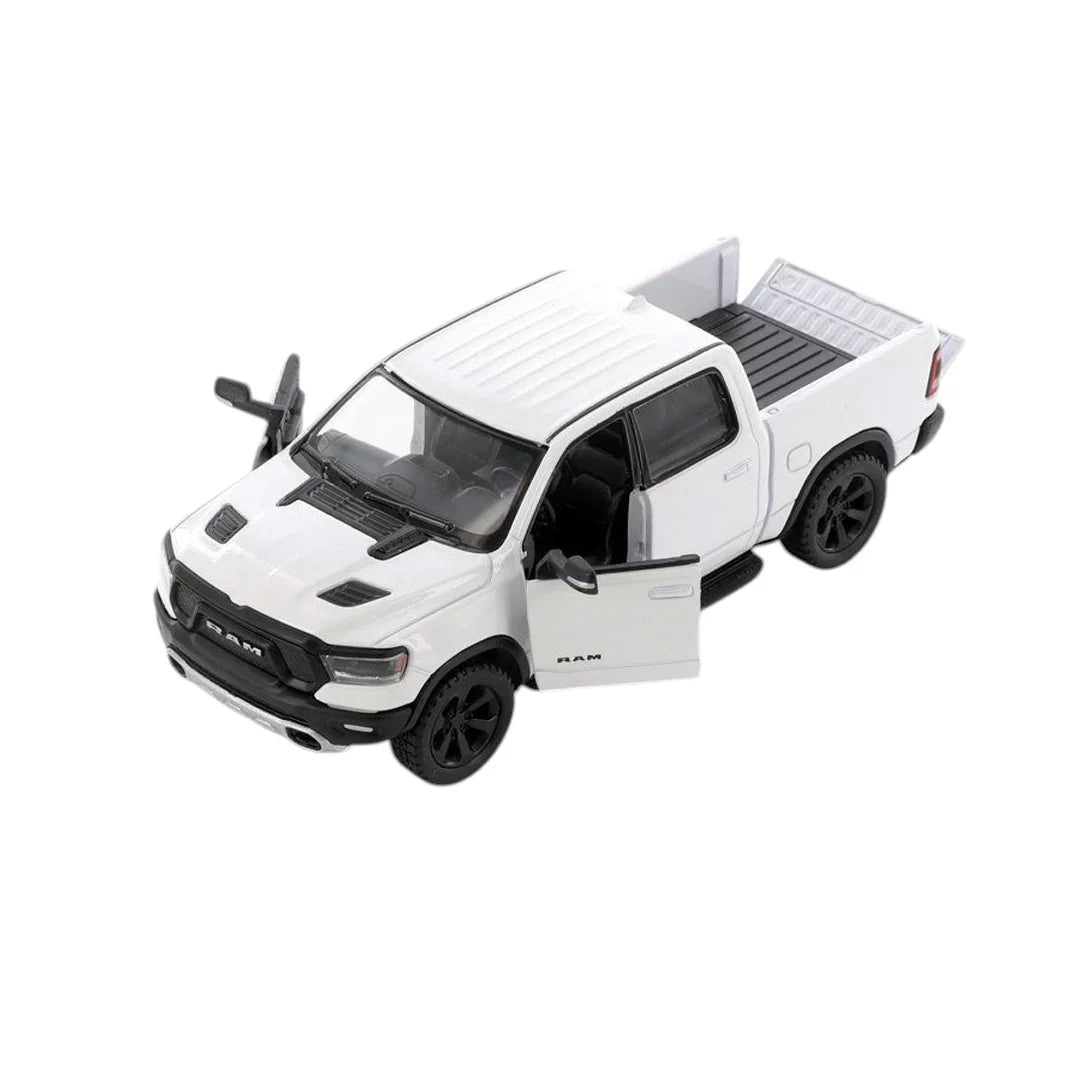 KiNSMART KT5413W 2019 Dodge Ram Pick Up Truck, Black – 1:46 Scale Die-Cast Model Toy Car - White - Jaiman Toys