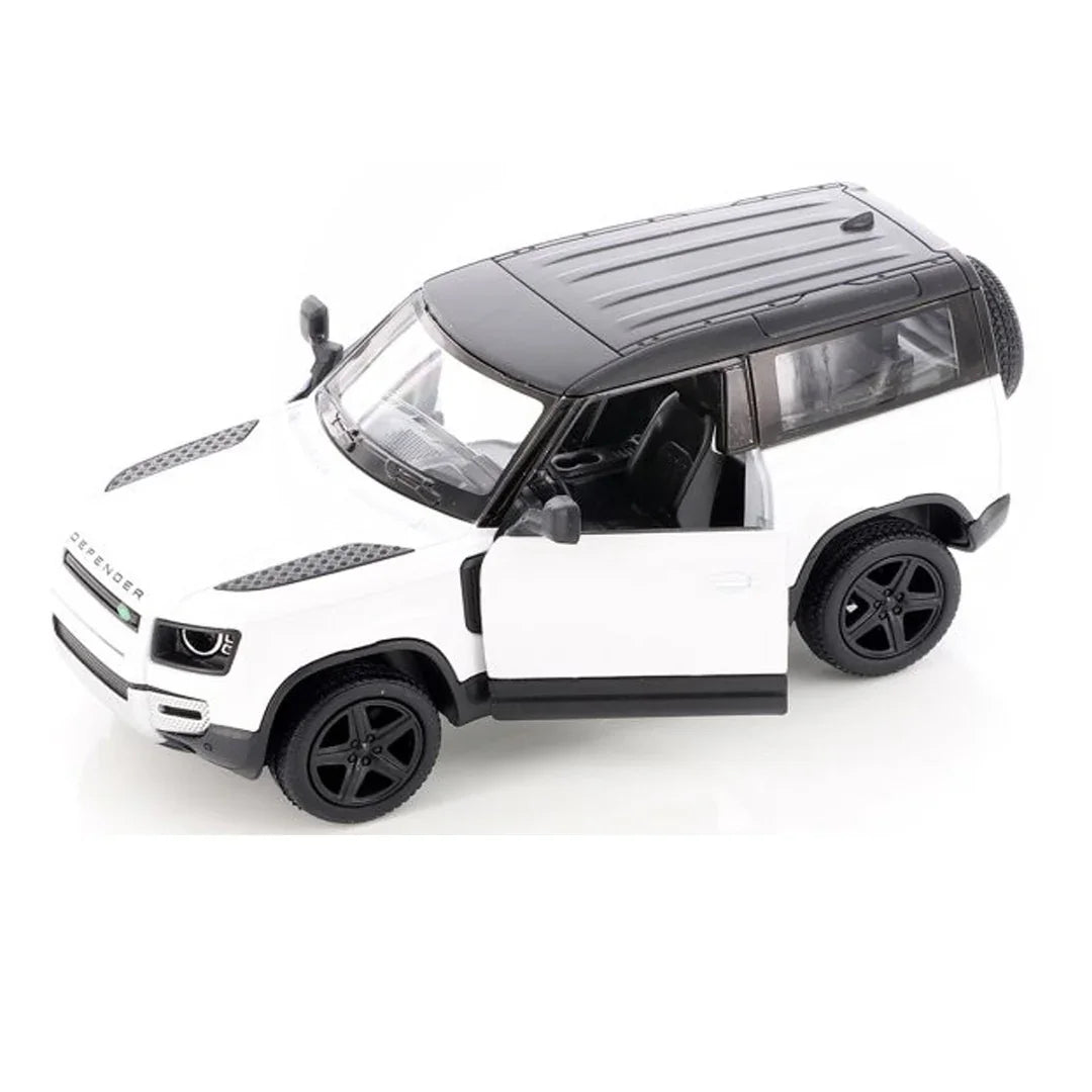 KiNSMART KT5428W Land Rover Defender 90 – 1:36 Scale Die-Cast Model Toy Car - White - Jaiman Toys