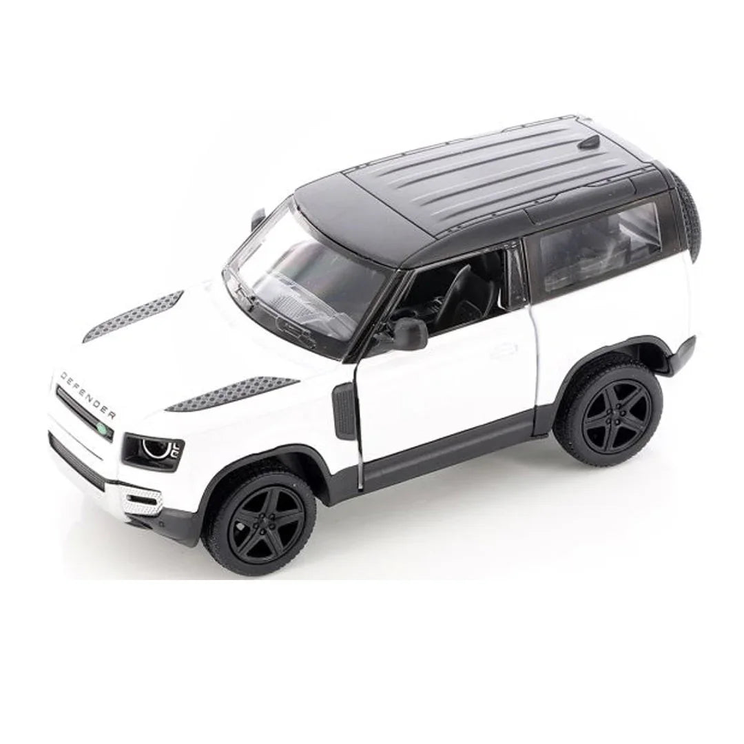 KiNSMART KT5428W Land Rover Defender 90 – 1:36 Scale Die-Cast Model Toy Car - White - Jaiman Toys