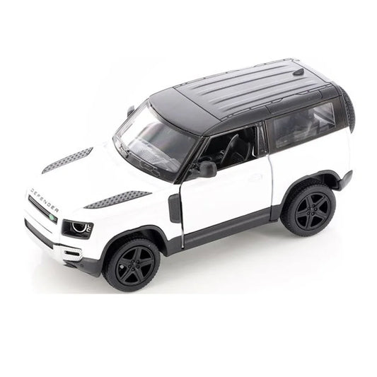 KiNSMART KT5428W Land Rover Defender 90 – 1:36 Scale Die-Cast Model Toy Car - White - Jaiman Toys