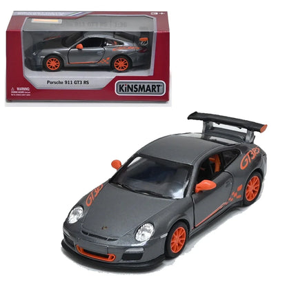 KiNSMART 1:36 Porsche 911 GT3 RS (997) – Grey – Die-Cast Model Car - Jaiman Toys