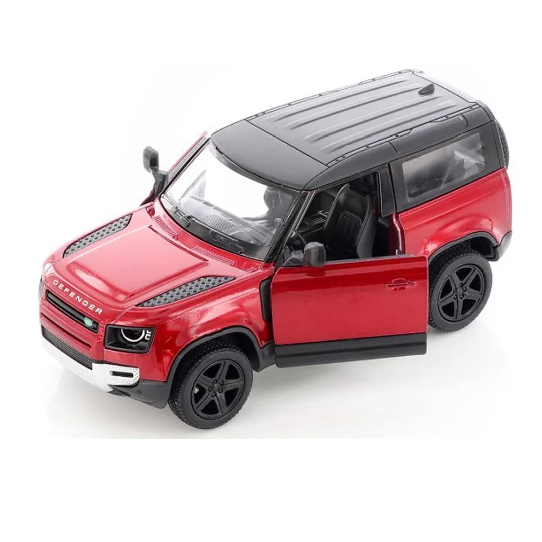 KiNSMART KT5428W Land Rover Defender 90 – 1:36 Scale Die-Cast Model Toy Car - Red - Jaiman Toys