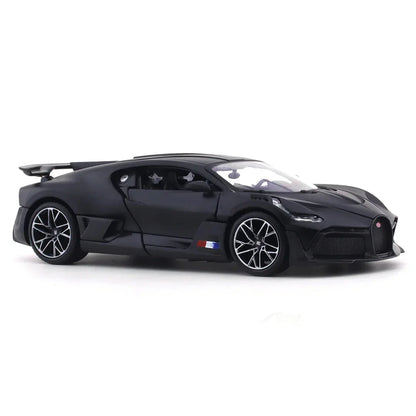 JOY JUNCTION Bugatti Divo Custom Edition 1:32 Scale Alloy Metal Pullback Die-Cast Car – Black with Lights, Music & Openable Doors - Jaiman Toys