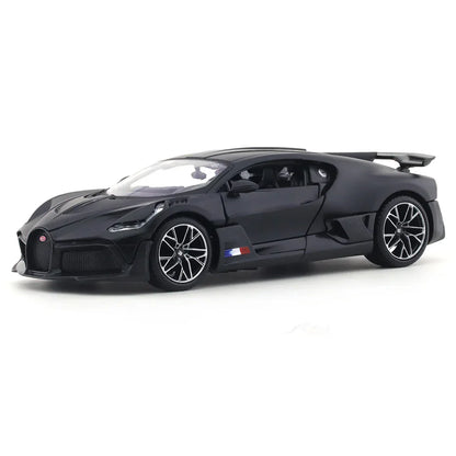 JOY JUNCTION Bugatti Divo Custom Edition 1:32 Scale Alloy Metal Pullback Die-Cast Car – Black with Lights, Music & Openable Doors - Jaiman Toys