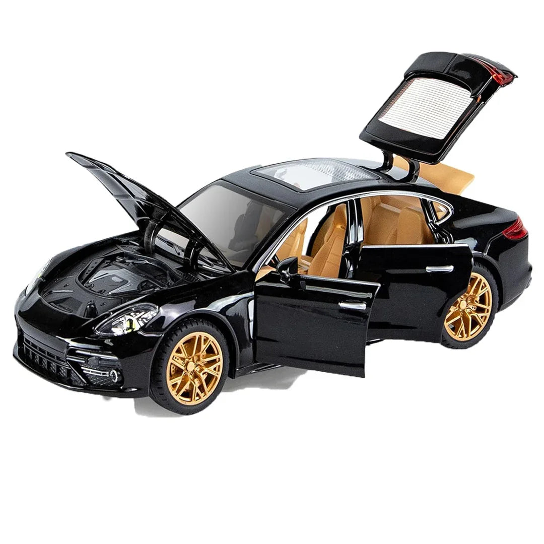 Joy Junction 1:24 Porsche Panamera Die-Cast Model Car – Alloy Metal Pull Back Toy Car with Openable Doors, Light & Music - Jaiman Toys
