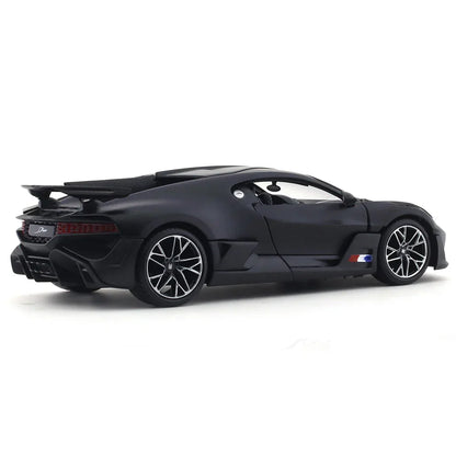 JOY JUNCTION Bugatti Divo Custom Edition 1:32 Scale Alloy Metal Pullback Die-Cast Car – Black with Lights, Music & Openable Doors - Jaiman Toys