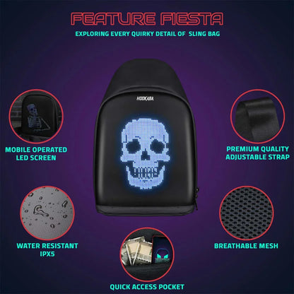 Hookaba LED Sling Bag – Light-Up Crossbody | Compact, Waterproof, Trendy Travel Companion - Jaiman Toys