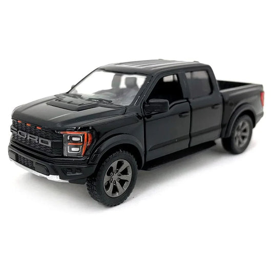 KiNSMART KT5436W 2022 Ford F-150 Raptor – 5" 1:46 Scale Die-Cast Model Toy Truck - Black - Jaiman Toys