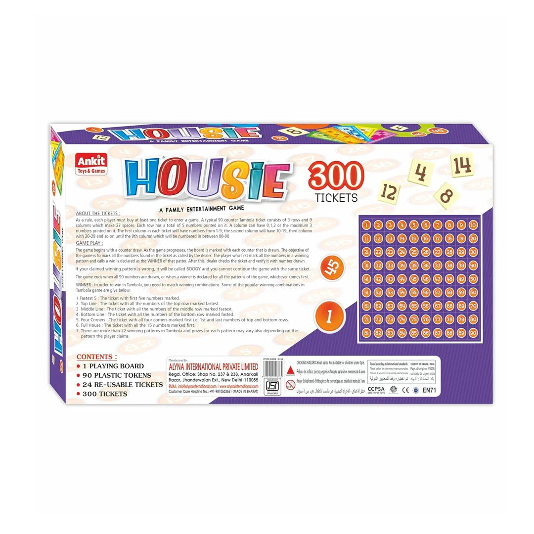 Ankit Toys Housie 15" Bingo Game – Classic Family & Party Game Set
