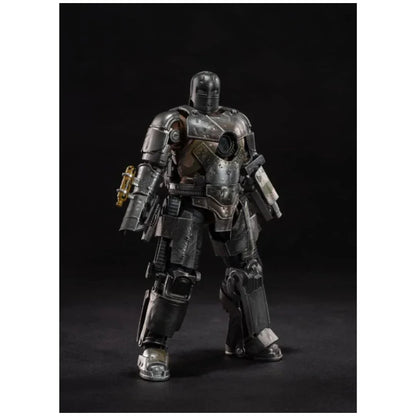 ZD Toys Iron Man MK 1 – 7-Inch Action Figure with Hall of Armor | Hologram Light-Up Display | Marvel 1:10 Collector Edition
