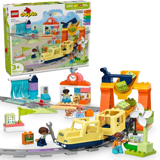 LEGO 10428 DUPLO Town Big Interactive Community Train Set – Toddler Toy 3+