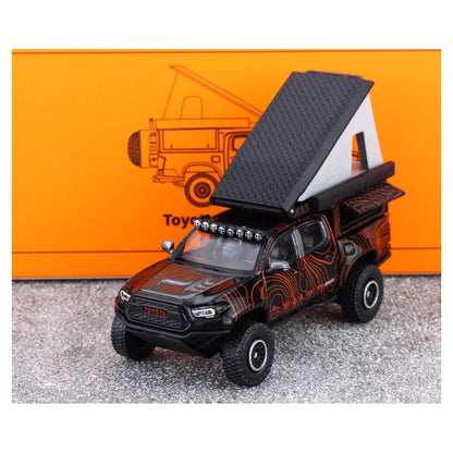 GCD 1:64 Toyota Tacoma N300 Widebody Camper – Black | Premium Diecast Model Truck