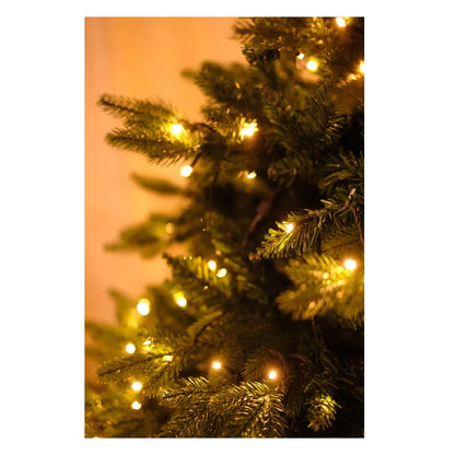 SWEN Melrose 6-Feet Pre-Lit Christmas Tree | Warm LED Lights, Lush Green Premium Festive Tree