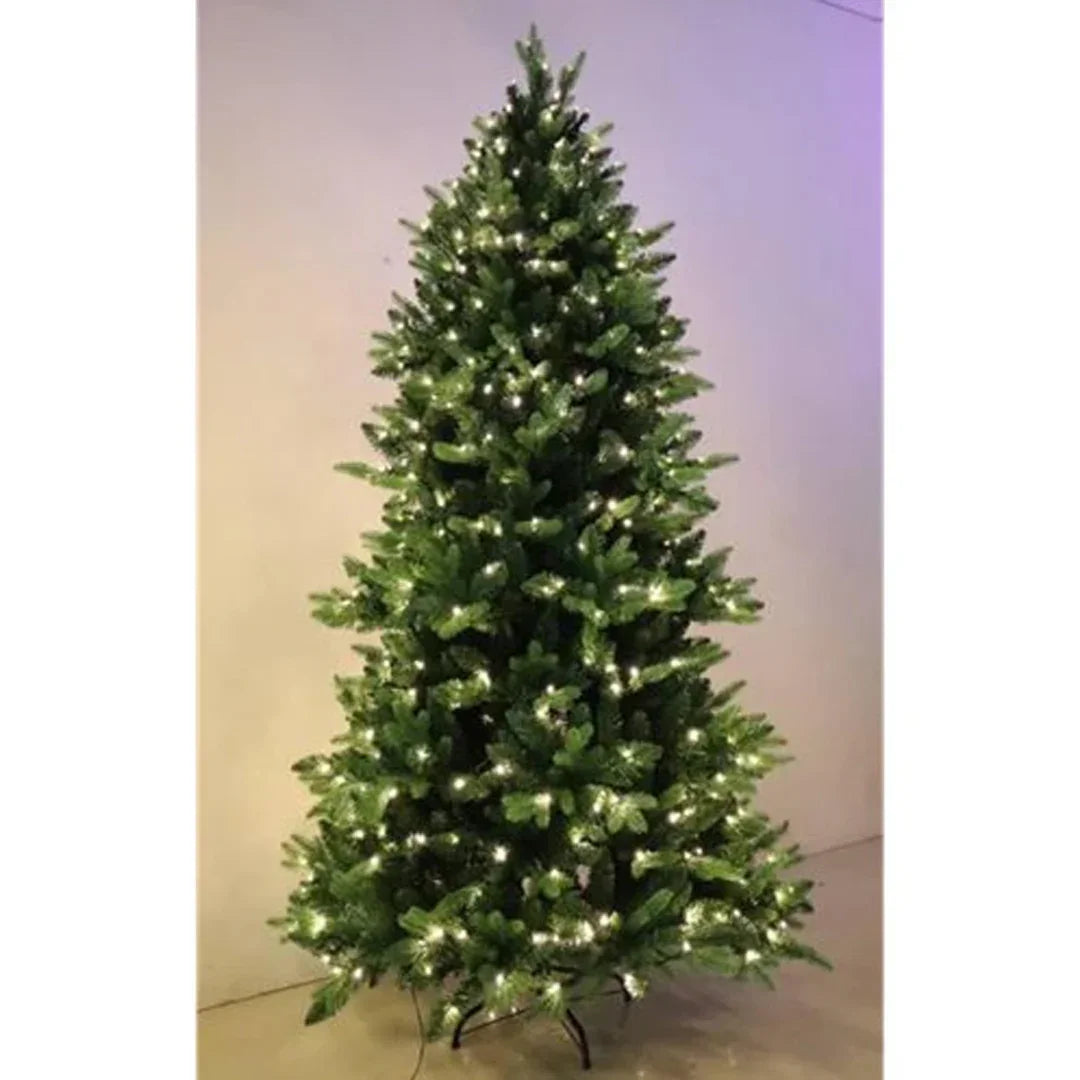SWEN Melrose 6-Feet Pre-Lit Christmas Tree | Warm LED Lights, Lush Green Premium Festive Tree