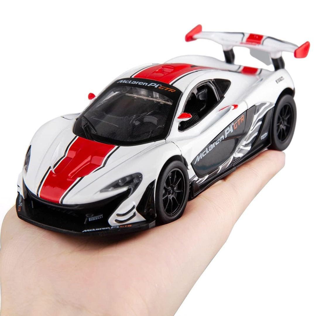 MSZ McLaren P1 Die-Cast Model Car 1:32 Scale with Pullback, Light & Sound