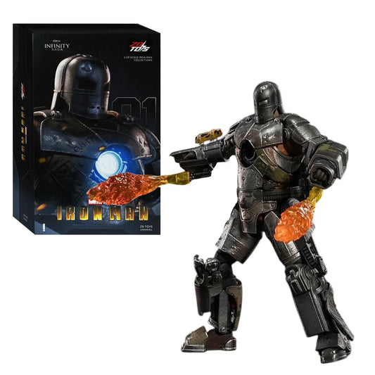 ZD Toys 1/10 Iron Man Mark I Action Figure – Marvel Studios Infinity Saga (No Light-Up Function)-1906-1 - Jaiman Toys