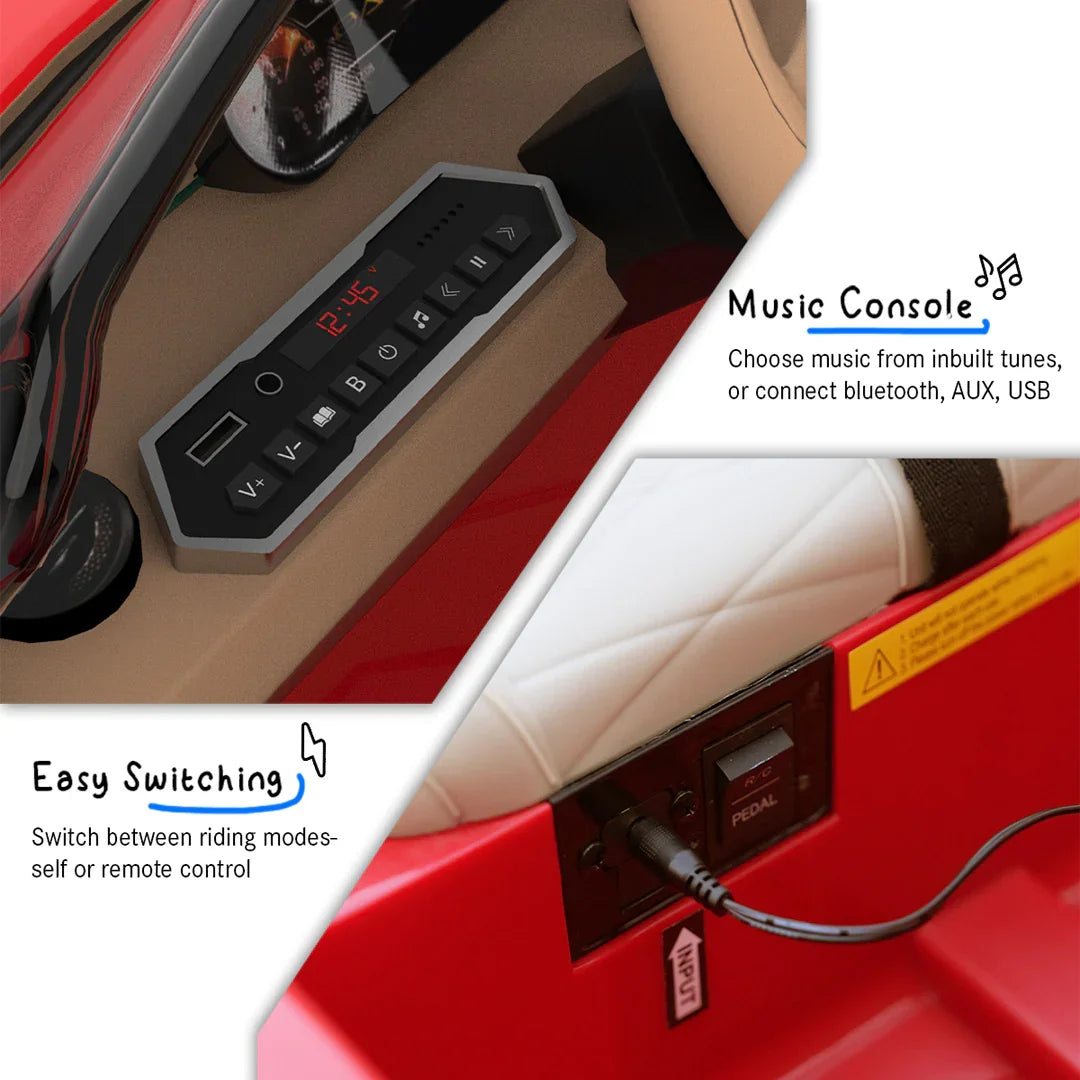 EMotorad Formula Fun BENTLEY BACALAR Toy Car – Red Remote Control Car for Kids 3Y+