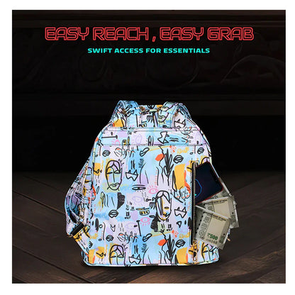 HOOKABA Dazz Roll Women’s LED Backpack – App-Controlled Pixel Display, Stylish Waterproof Bag (14L) - White - Jaiman Toys