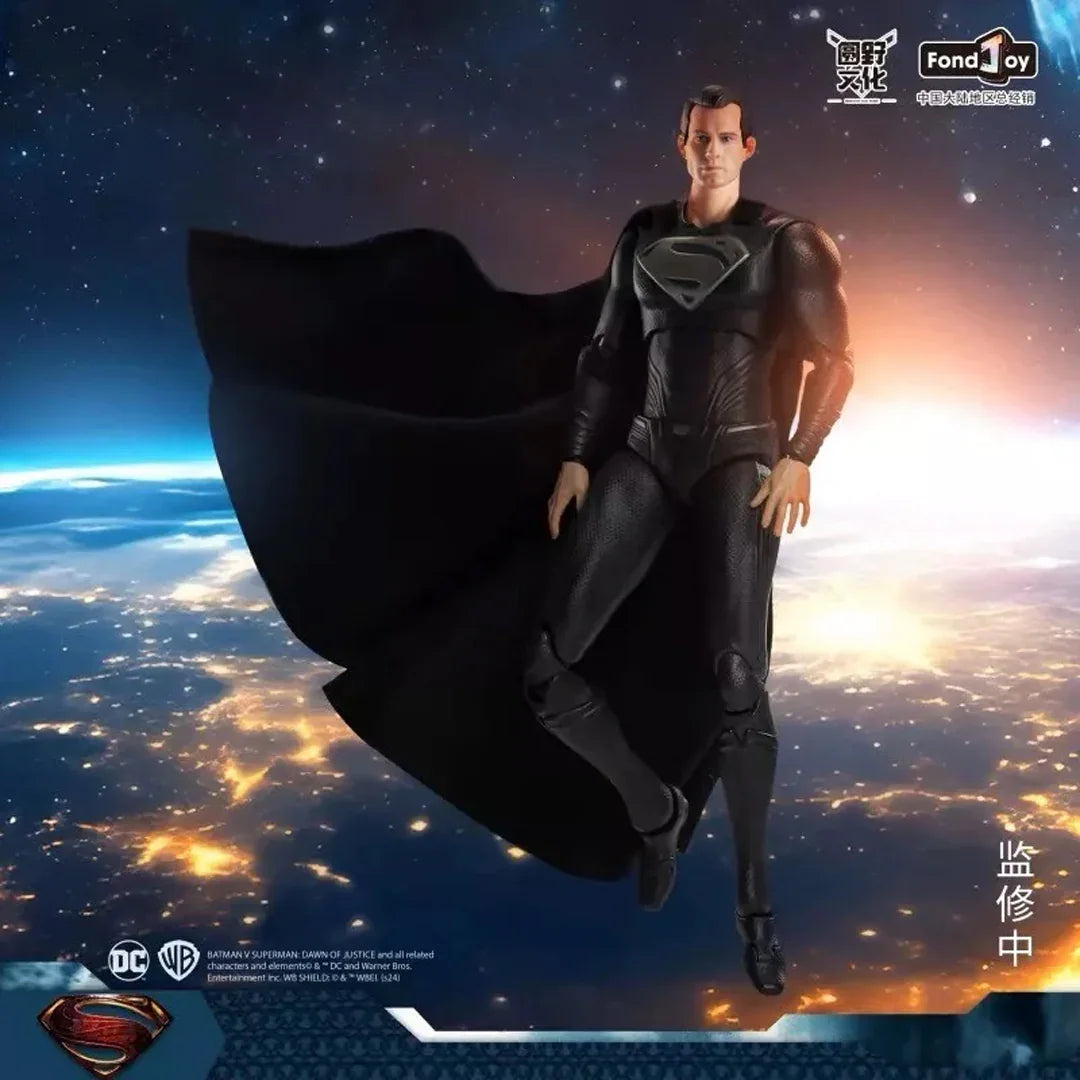 Fondjoy Superman Black Suit – Ultimate Action Figure | 1/9 Scale DC Justice League Collectible by Hand Joy - Jaiman Toys