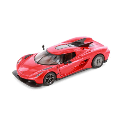 KiNSMART Koenigsegg Jesko Absolut – Red – 1:36 Scale Die-Cast Model Car – Pullback Collectible - Red - Jaiman Toys