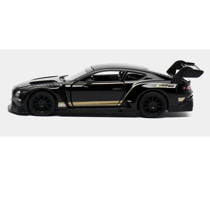 KiNSMART 2018 Bentley Continental GT3 – 1:38 Scale Die-Cast Model Car – Pullback Action Collectible - Black - Jaiman Toys