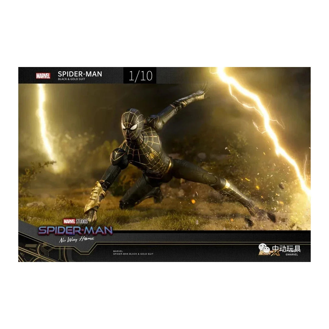 ZD Toys Marvel Spider-Man No Way Home Black & Gold Suit Action Figure – Collectible Toy - Jaiman Toys