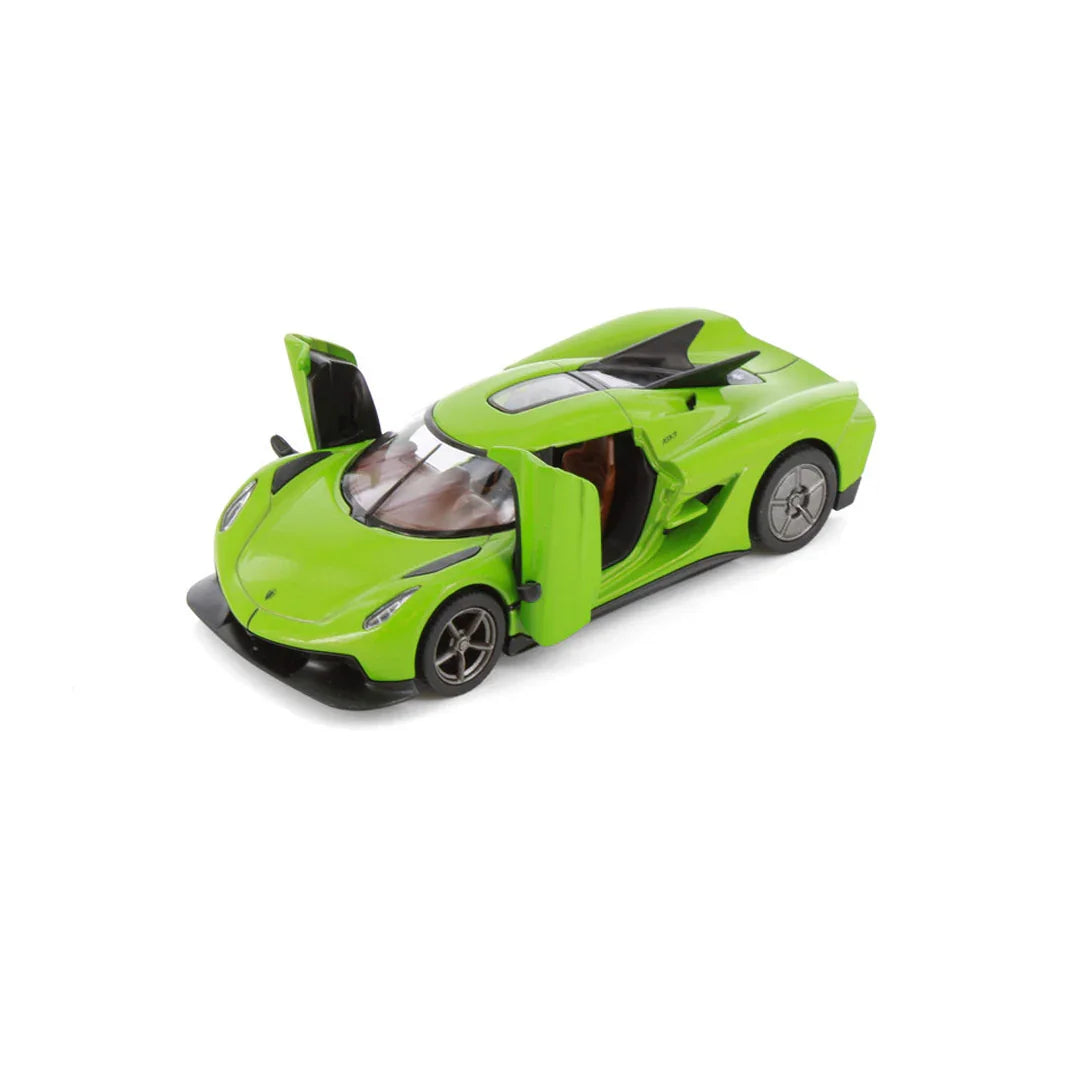 KiNSMART Koenigsegg Jesko Absolut – Red – 1:36 Scale Die-Cast Model Car – Pullback Collectible - Green - Jaiman Toys