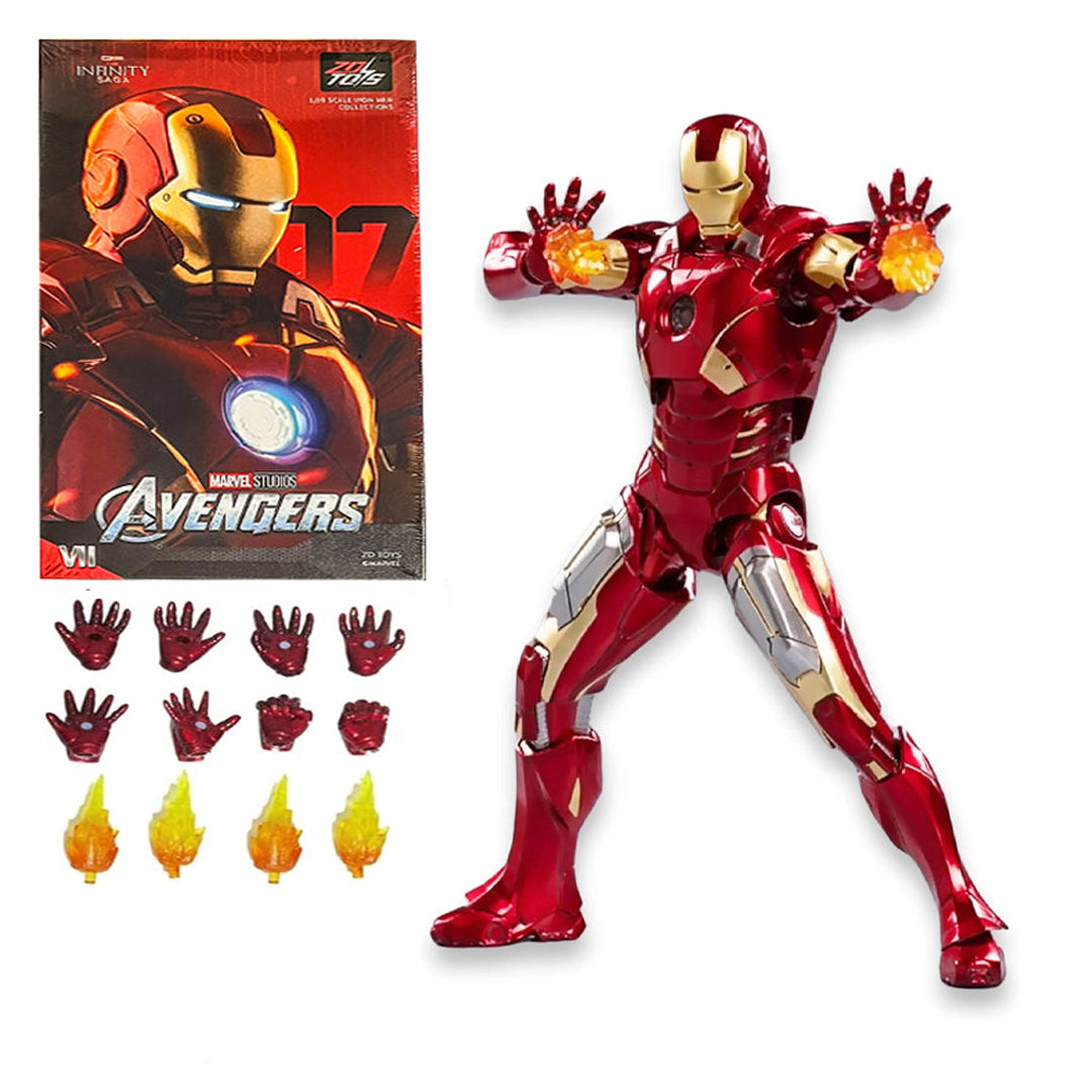 ZD 1907-07 Toys Marvel Iron Man Mark VII 1/10 Scale Action Figure with Light – Avengers Edition