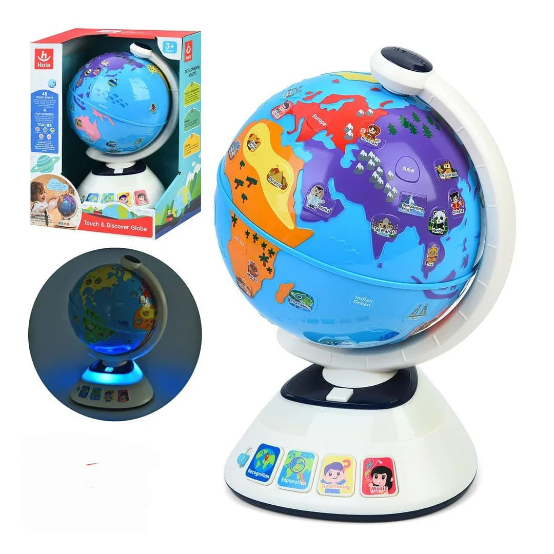 Hola! Touch & Discover Globe – Interactive Educational Globe for Kids - Jaiman Toys