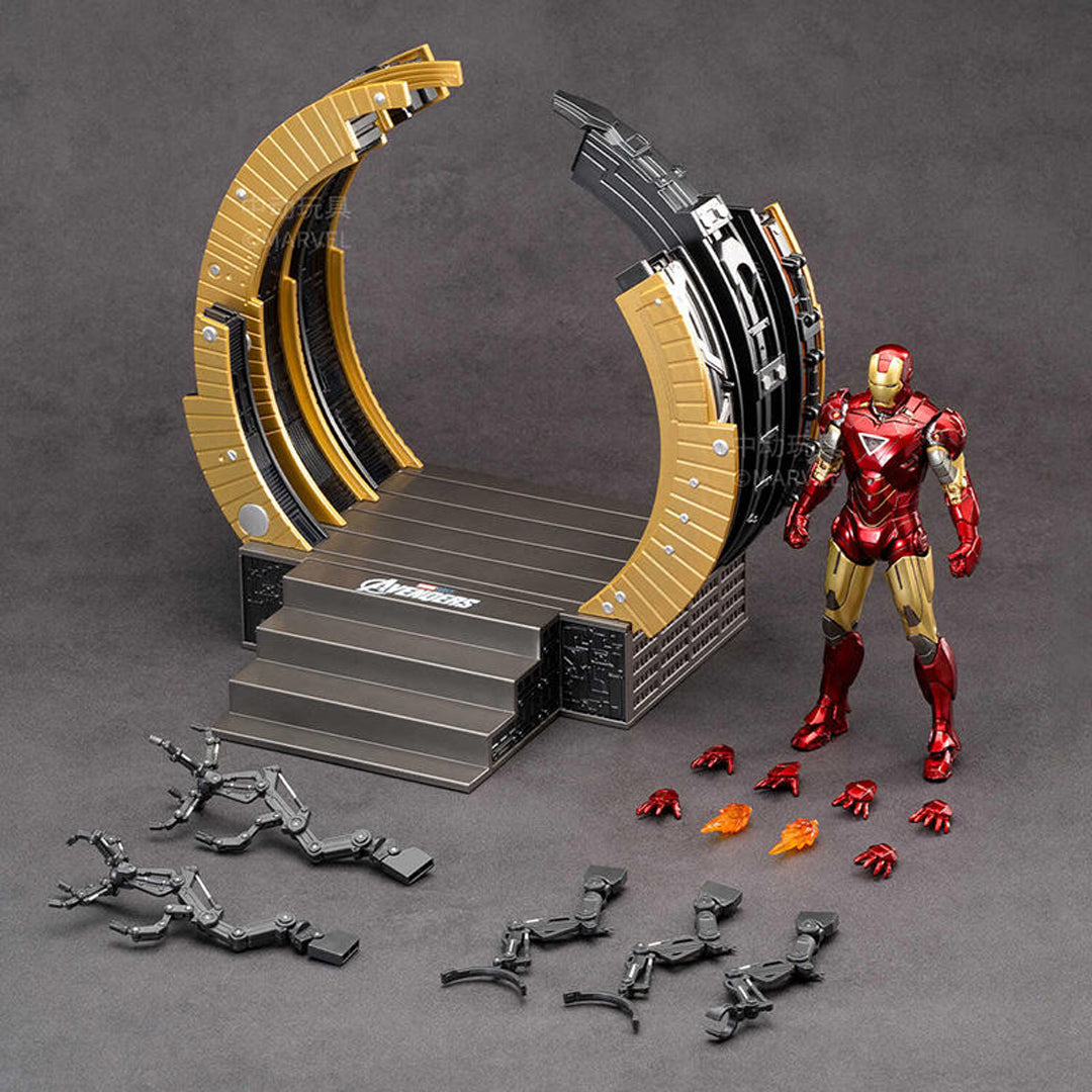 ZD Toys Marvel Iron Man MK6 1/10 Scale Action Figure with Suit-Up Gantry – 10th Anniversary Edition