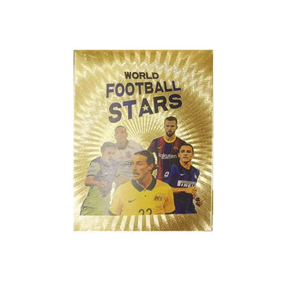 World Cup Football Star Card – 55-Piece Gold Football Trading Cards Set | UEFA Champions League Collector’s Edition for Kids & Fans - 1 Piece - Jaiman Toys