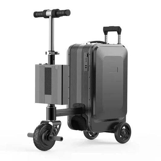 Smart Electric 20 inch Ride-On Luggage with Removable Battery & Front Drive Wheel - Black