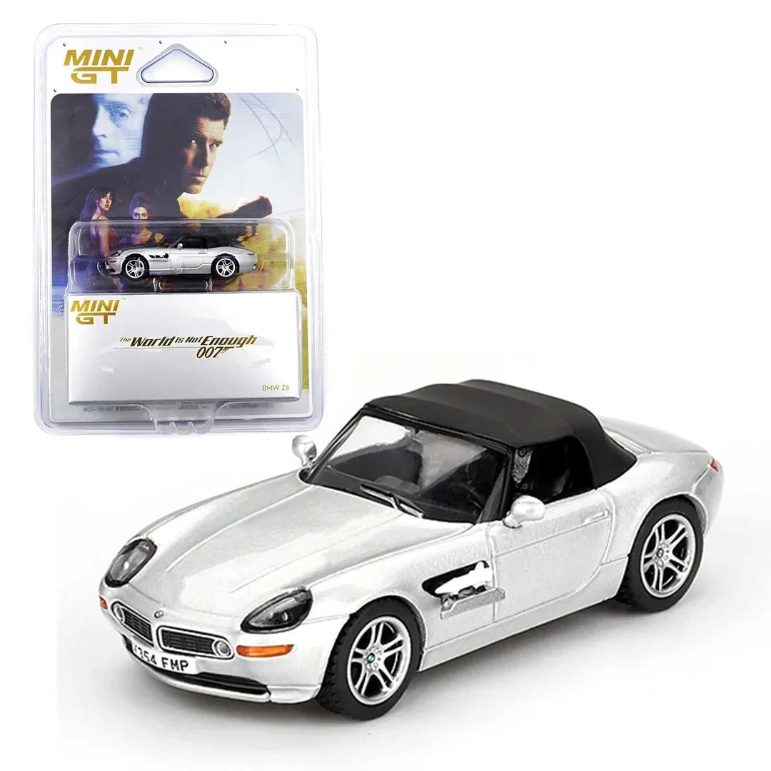 Mini GT 1:64 BMW Z8 007 “The World Is Not Enough” (Blister) + Lamborghini Murcielago GT Evo Black – Set of 2 Diecast Cars